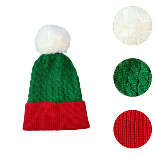 KLKCMS Festive Child Christmas Hat with Pom Pom