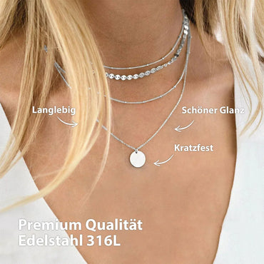 BONNYBIRD Silver Boho Necklace Set with Stainless Steel Chain - Gomix Brands Outlet