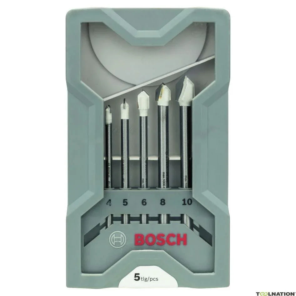Bosch CYL-9 Ceramic Tile Drill Bit Set, 5-Piece, 4-10mm, Carbide, Precision - Gomix Brands Outlet