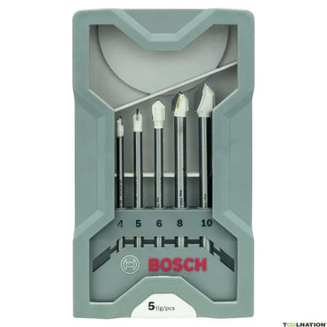 Bosch CYL-9 Ceramic Tile Drill Bit Set, 5-Piece, 4-10mm, Carbide, Precision - Gomix Brands Outlet