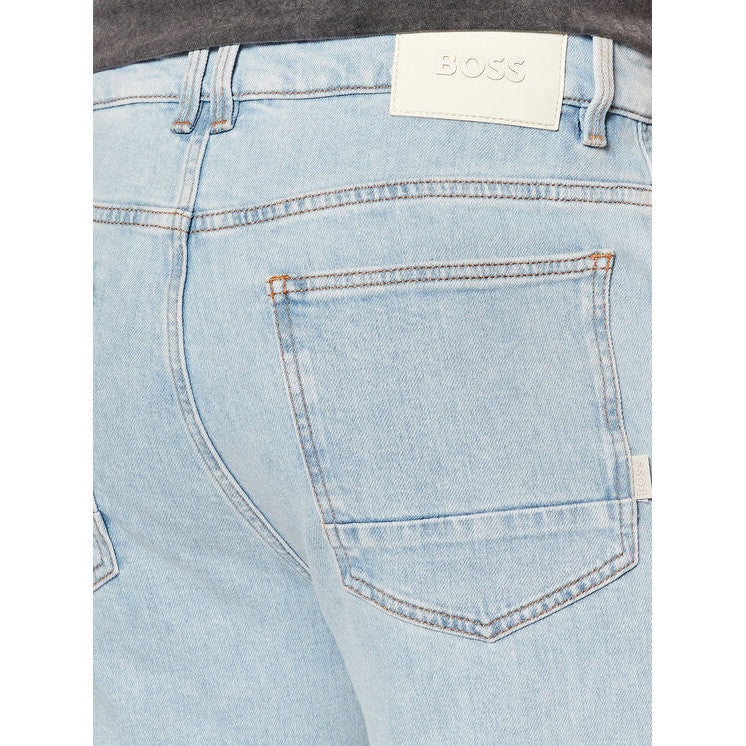 Men's BOSS Tatum 50473424 Blue Tapered Fit Jeans for Modern Style