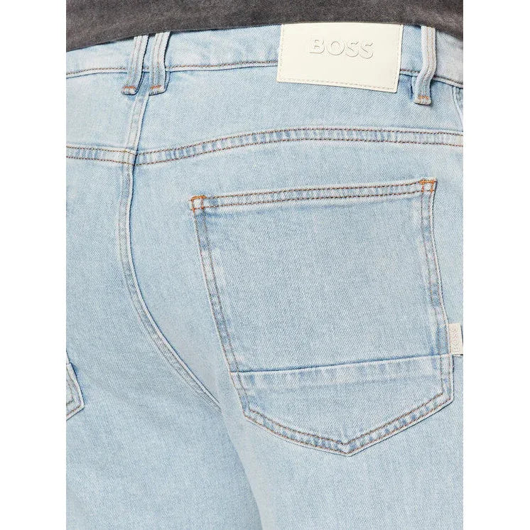 Men's BOSS Tatum Blue Tapered Fit Jeans for Modern Style - Gomix Brands Outlet