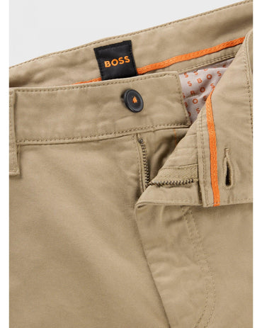 BOSS Men's Beige Tapered Chino Trousers - Regular Fit Stretch Cotton - Gomix Brands Outlet