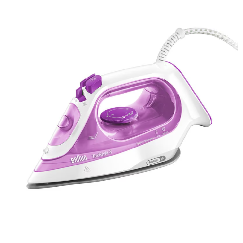 Braun TexStyle 3 Steam Iron , 2300W Power, Fast Heat‑Up