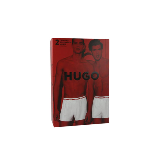 Hugo Bodywear Men's Woven Boxer Shorts 1-Pack - Classic Black Patterned - Gomix Brands Outlet