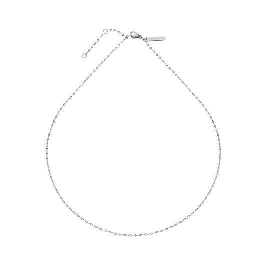 Liebeskind Berlin Sleek Black Stainless Steel Necklace - Adjustable 45cm Lobster Clasp