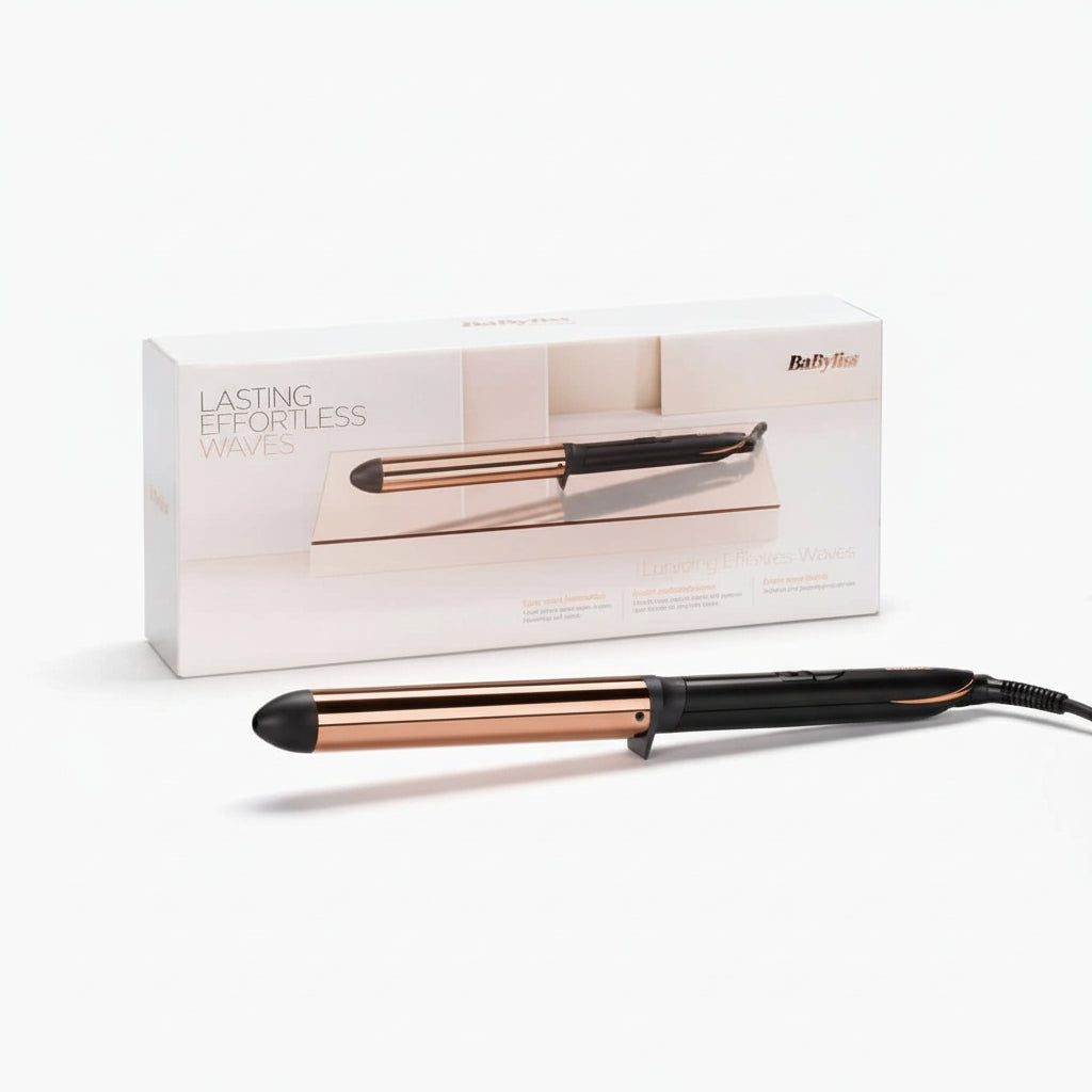 BaByliss Titanium Brilliance Wave Curling Wand 210°C 6 Digital Heat Settings