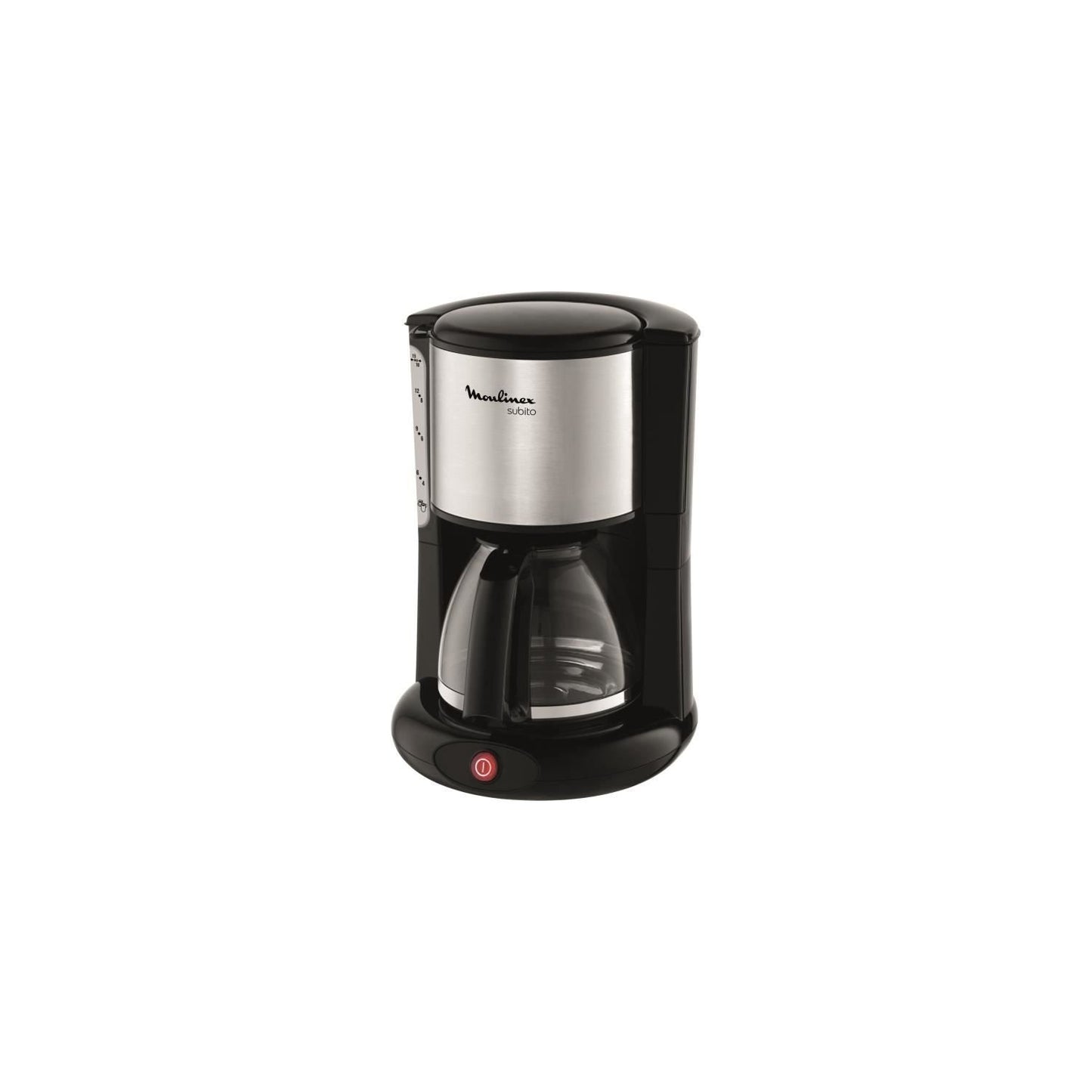 Moulinex Subito Classic Filter Coffee Maker 15‑Cup Black Stainless