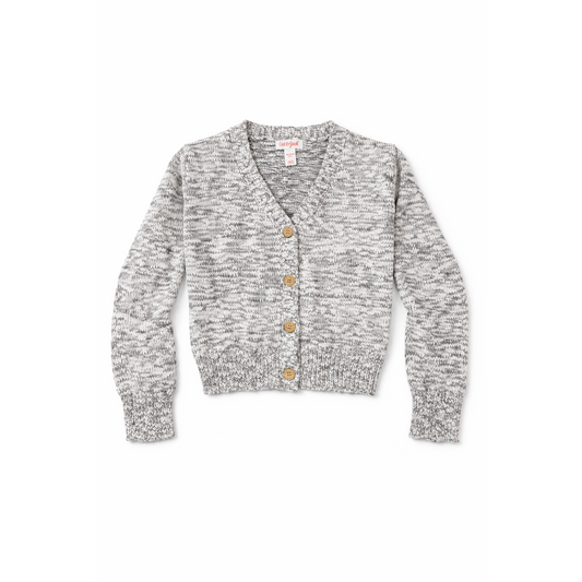 Cat & Jack Kids Grey Cotton Knit Button Up Cardigan Sweater
