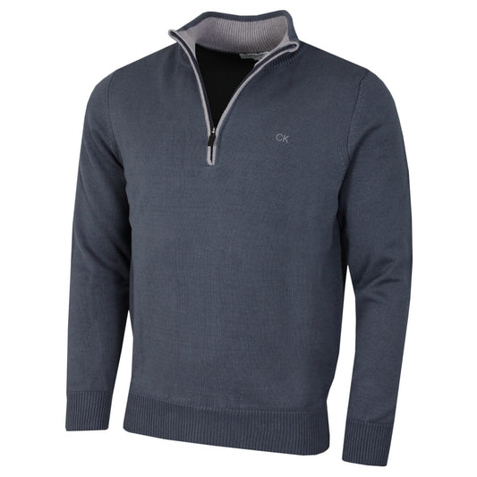 Calvin Klein Men's Chunky Knit Half-Zip Golf Sweater