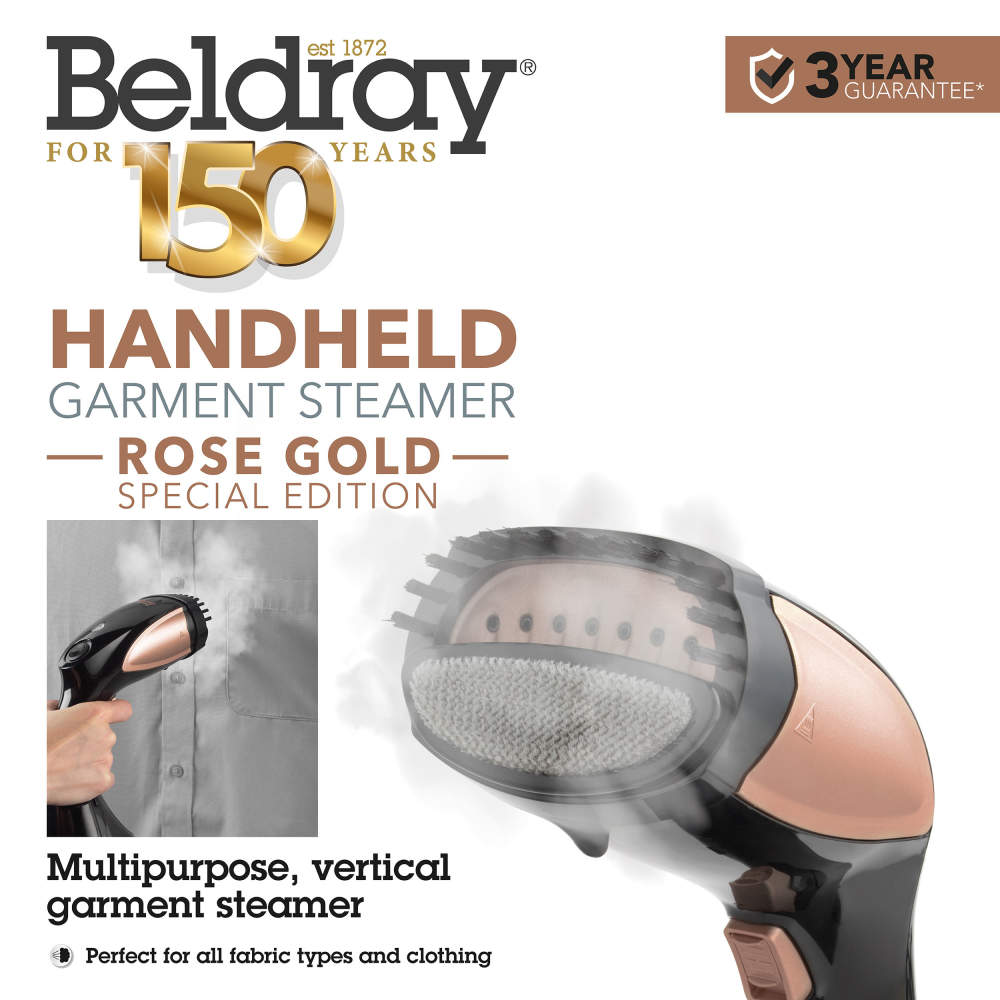 Portable Rose Gold Handheld Garment Steamer: Quick Fabric Refreshing & Wrinkle Removal