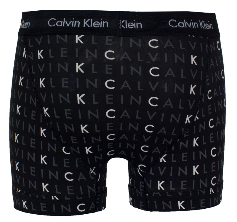 Calvin Klein 3-Pack Gray and Black Boxer Briefs with Signature Logo Band