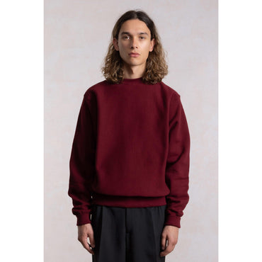 Heavyweight Burgundy Crewneck Sweatshirt Made from Premium Cotton