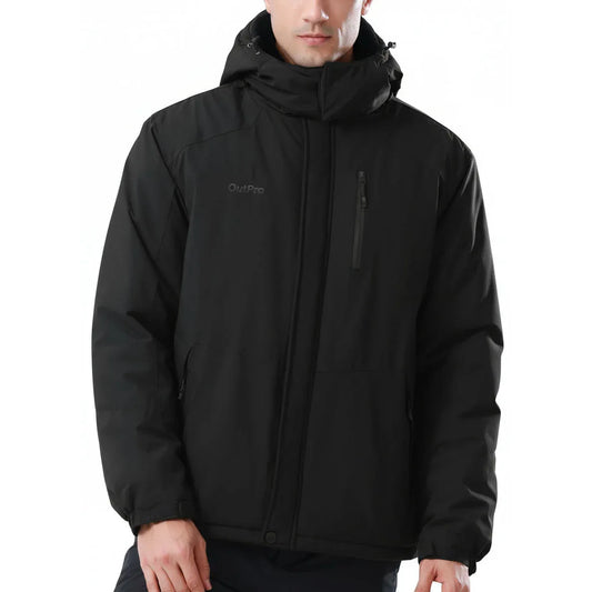 OutPro Men's Waterproof Windproof Hooded Ski Jacket for Winter Sports - Gomix Brands Outlet