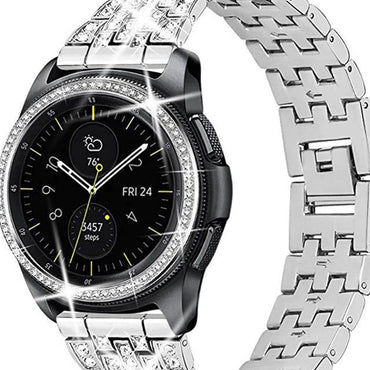 Silver Square Metal Watch Band Adjustable 200mm