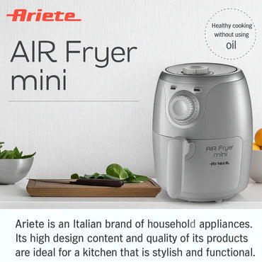 Ariete 4615 Mini Air Fryer 2L Gray Compact Oil‑Free Cooker - Gomix Brands Outlet