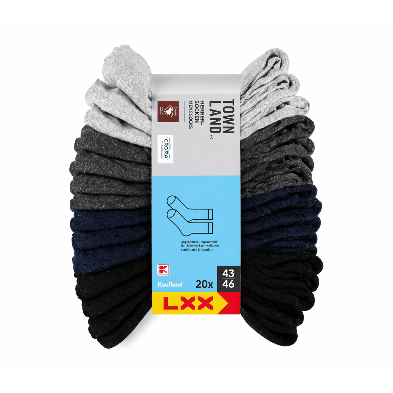 town land High men's Socks Pack of 20