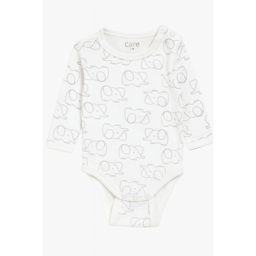Newborn Long Sleeve Baby Bodysuits 2-Pack: Elephant & Star