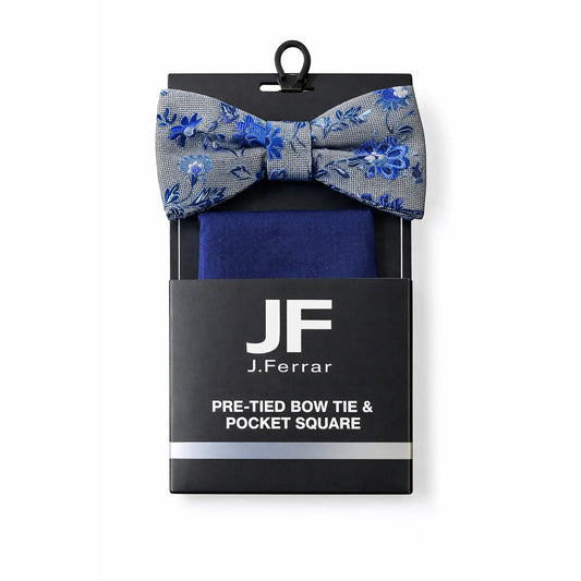 J.F FERRAR PRE-TIED BOW TIE AND POCKET SQUARE - Gomix Brands Outlet