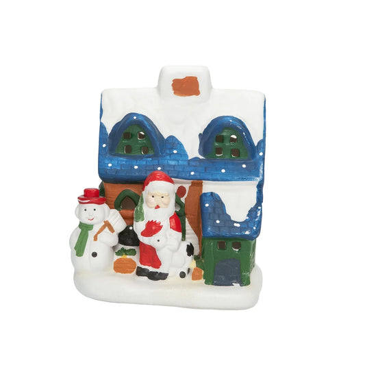 Ceramic Christmas House Decoration for tea light - Gomix Brands Outlet