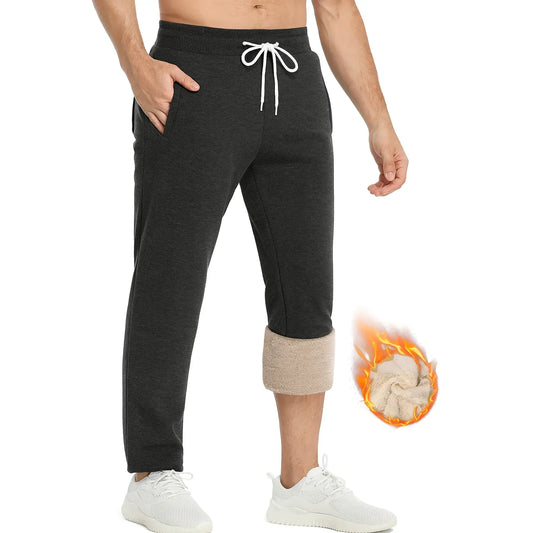 TACVASEN Men's Lined Winter Jogging Sweatpants with Sherpa Lining - Gomix Brands Outlet