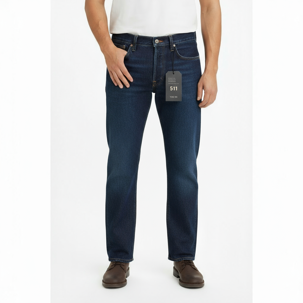 Levi's Men's 511 Slim Fit Mid Rise Blue Jeans