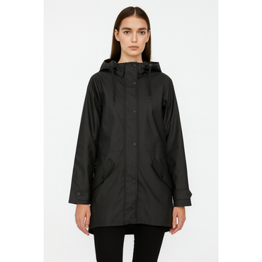 VMMALOU Women's Chic Waterproof Hooded Rain Jacket - Stylish Outdoor Protection