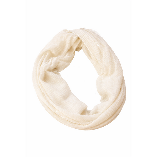 Mixit Ivory Cream Sparkle Infinity Scarf - Lightweight Boho Fashion Accent