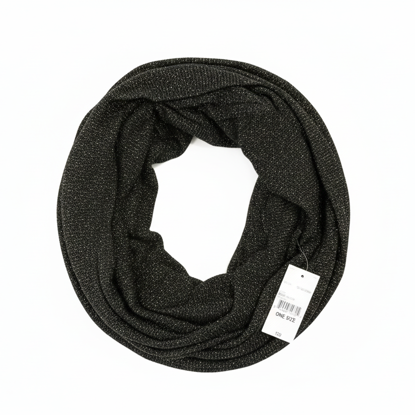 Mixit Women's Multi-Way Infinity Scarves Black Glitter
