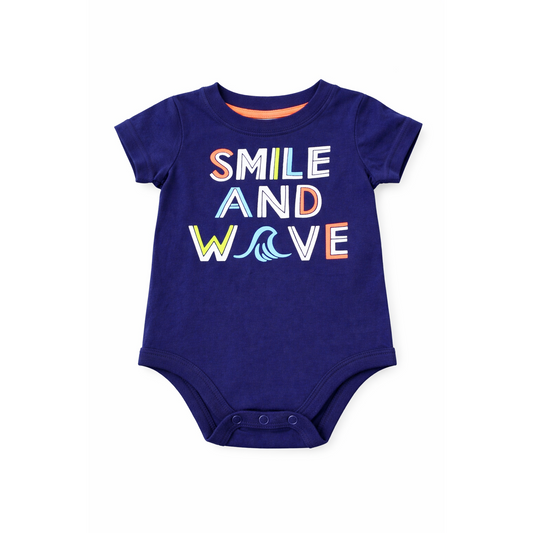 Okie Dokie Baby Bodysuit One-Piece - Navy Blue