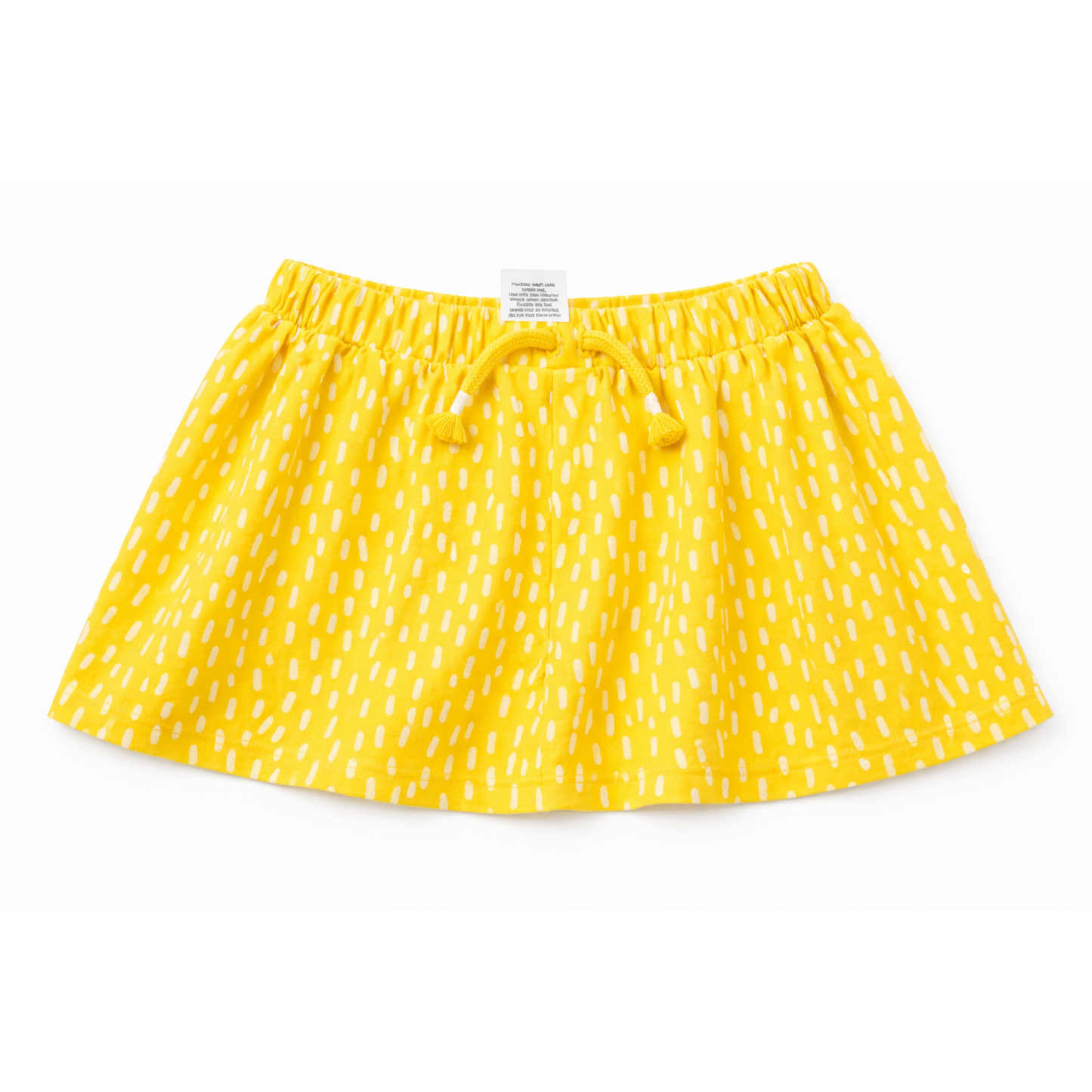 Okie Dokie Baby Girls Yellow Printed Skirt with Built-In Underwear