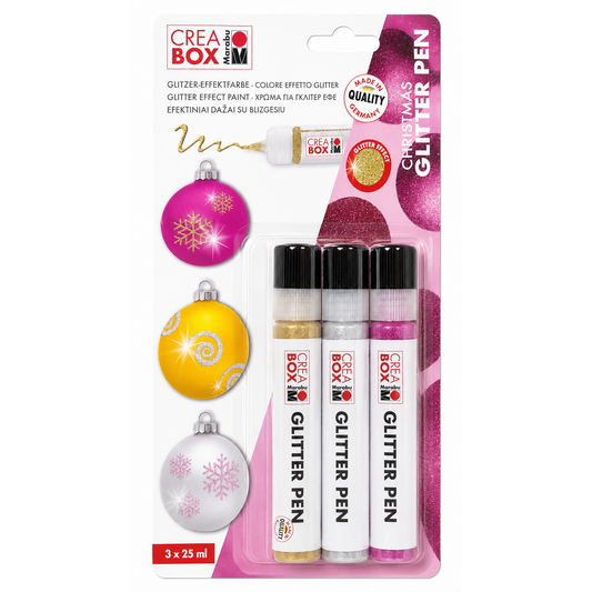 Marabu CREABOX Fabric Paint 25 ml Brokat 3‑pcs