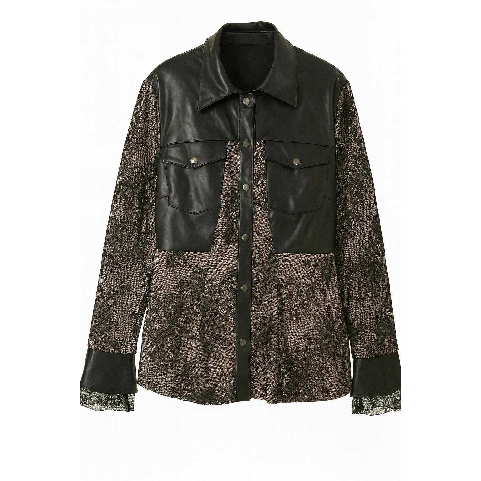 Ursime Leather Jacket With Lace - Gomix Brands Outlet