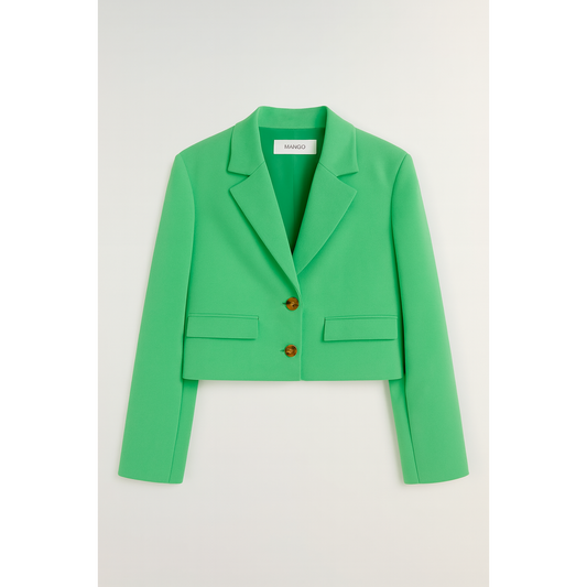 Neon Green Mango Blazer