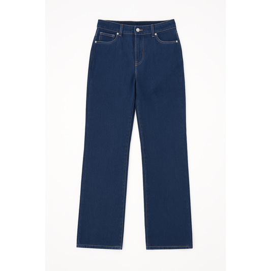 H&M Women's Dark Straight Blue Denim Jeans