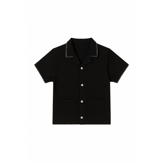 Zara Black Short Sleeve Polo Tee - Soft Cotton