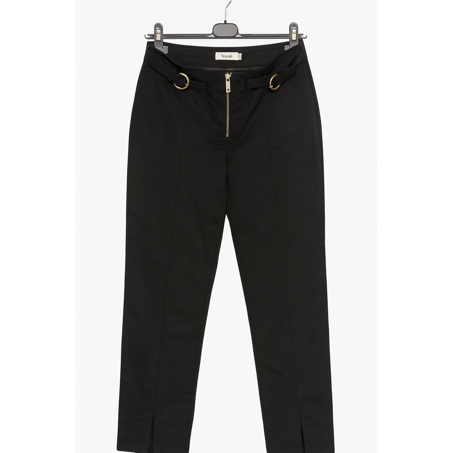 Nicoli black slim-fit pants size38