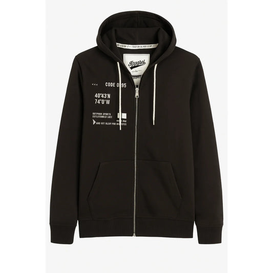 Pepperts “Apparel” black zip-up hoodie - Gomix Brands Outlet