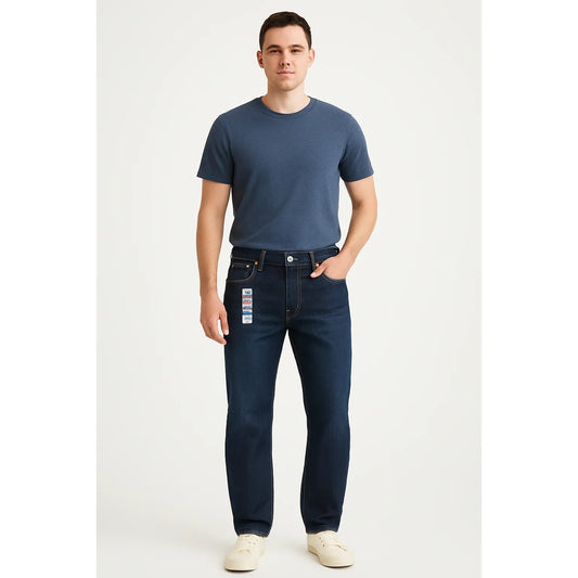 Levi's Men's 505 Regular Fit Dark Indigo Jeans, Classic Straight Leg Comfort - Gomix Brands Outlet