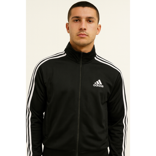 Adidas Men's Black Track Jacket, Size XXL