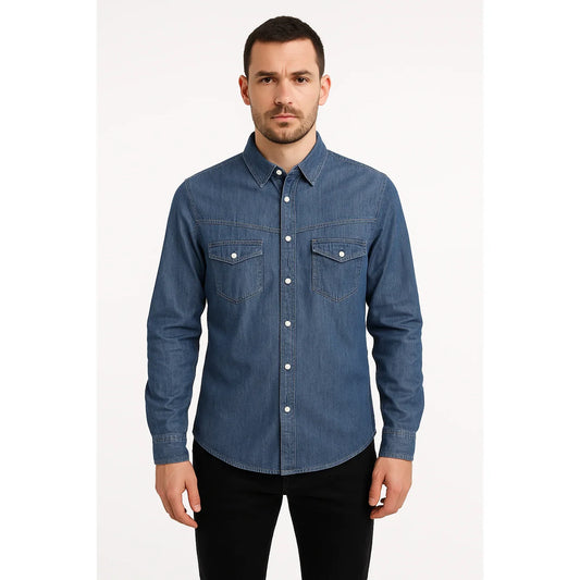 John Baren Classic Denim Shirt – EU 38 - Gomix Brands Outlet