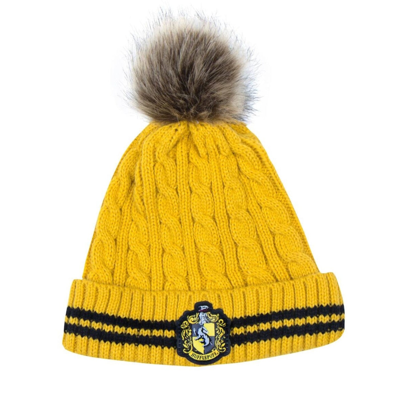 Official Cinereplicas Harry Potter Hufflepuff House Pom-Pom Beanie - Cozy Warm