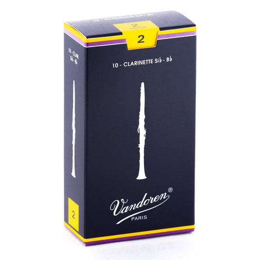 Vandoren CR102 Bb Clarinet Traditional Reeds Strength 2 Box of 10