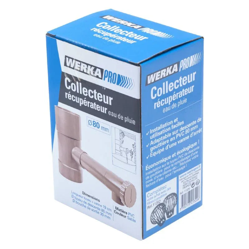 WERKA PRO 80mm Rainwater Harvester Collector with Stopcock for Downpipes - Gomix Brands Outlet