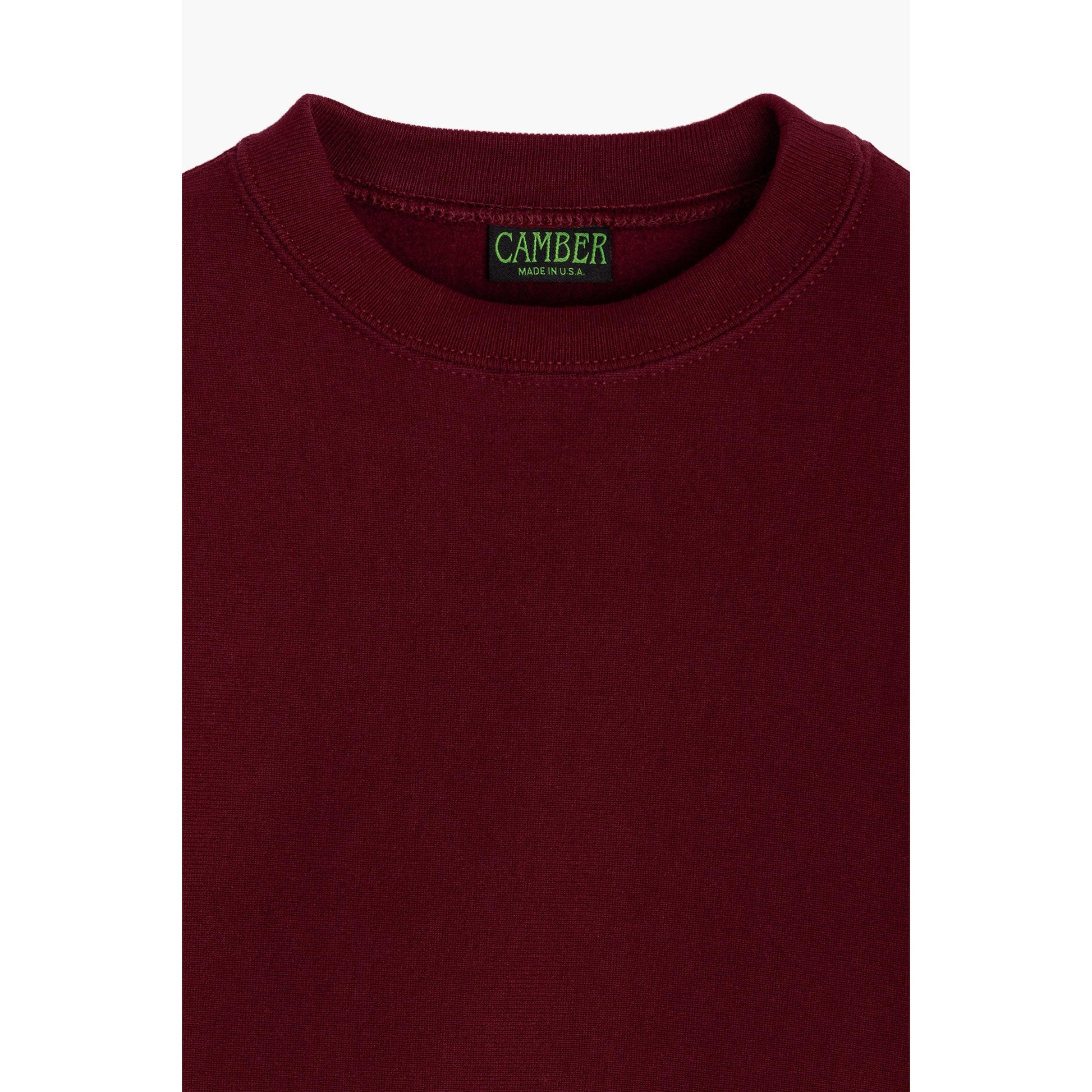 Heavyweight Burgundy Crewneck Sweatshirt Made from Premium Cotton