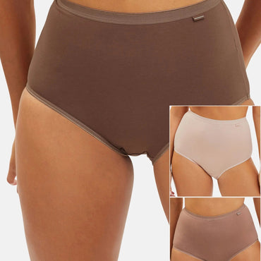 Premium Organic Cotton High-Waist Culotte Set – Three Nude Shades