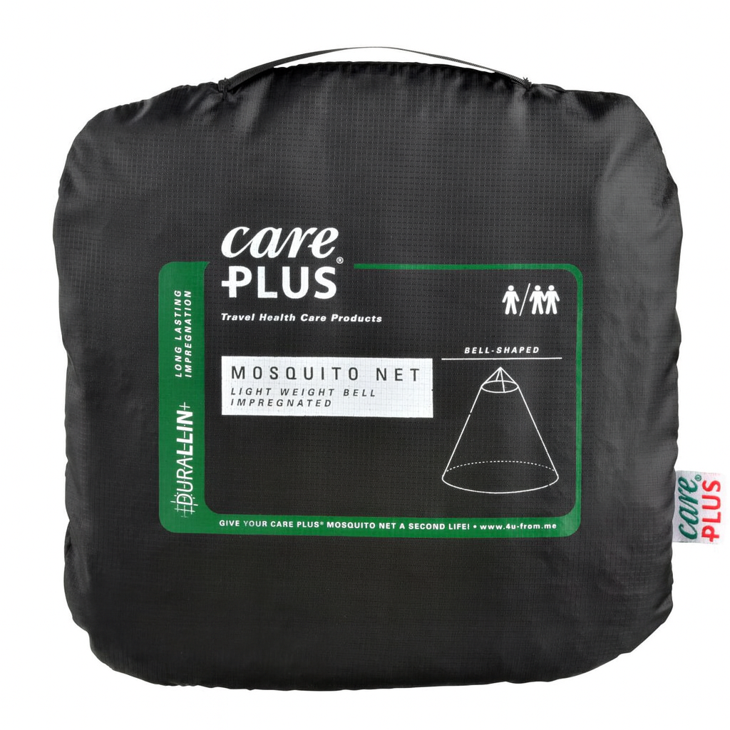 Care Plus Lightweight Bell Mosquito Net Durallin Impregnated for 1-2 Persons