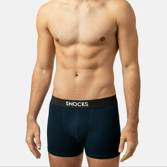 SNOCKS Men's 3 Pack Premium Modal Boxer Trunks - Black, Gray, Blue Mix - Gomix Brands Outlet