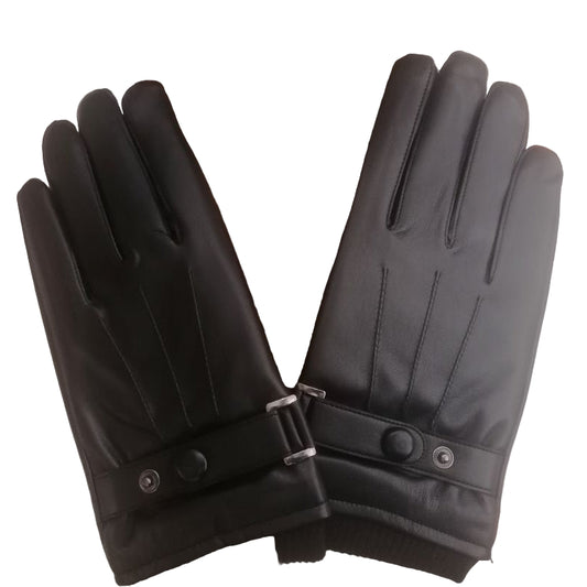 Warm Faux Leather Winter Gloves: Touchscreen, Thermal, Windproof for Outdoor Sports