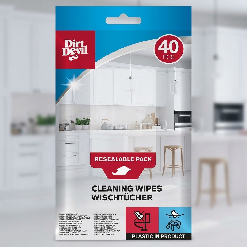 Dirt Devil Antibacterial Cleaning Wipes 40 Pack